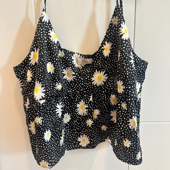 Aritzia Little Moon Lover Cropped Camisole Blouse Daisy Womens Small - Picture 4 of 4